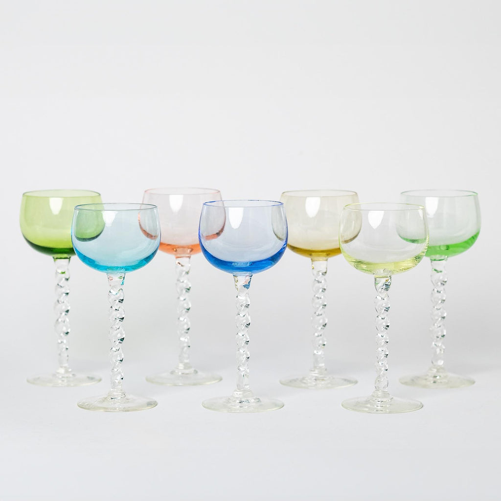 Multicolor Liqueur Cocktail Glassware Set - Set of 7