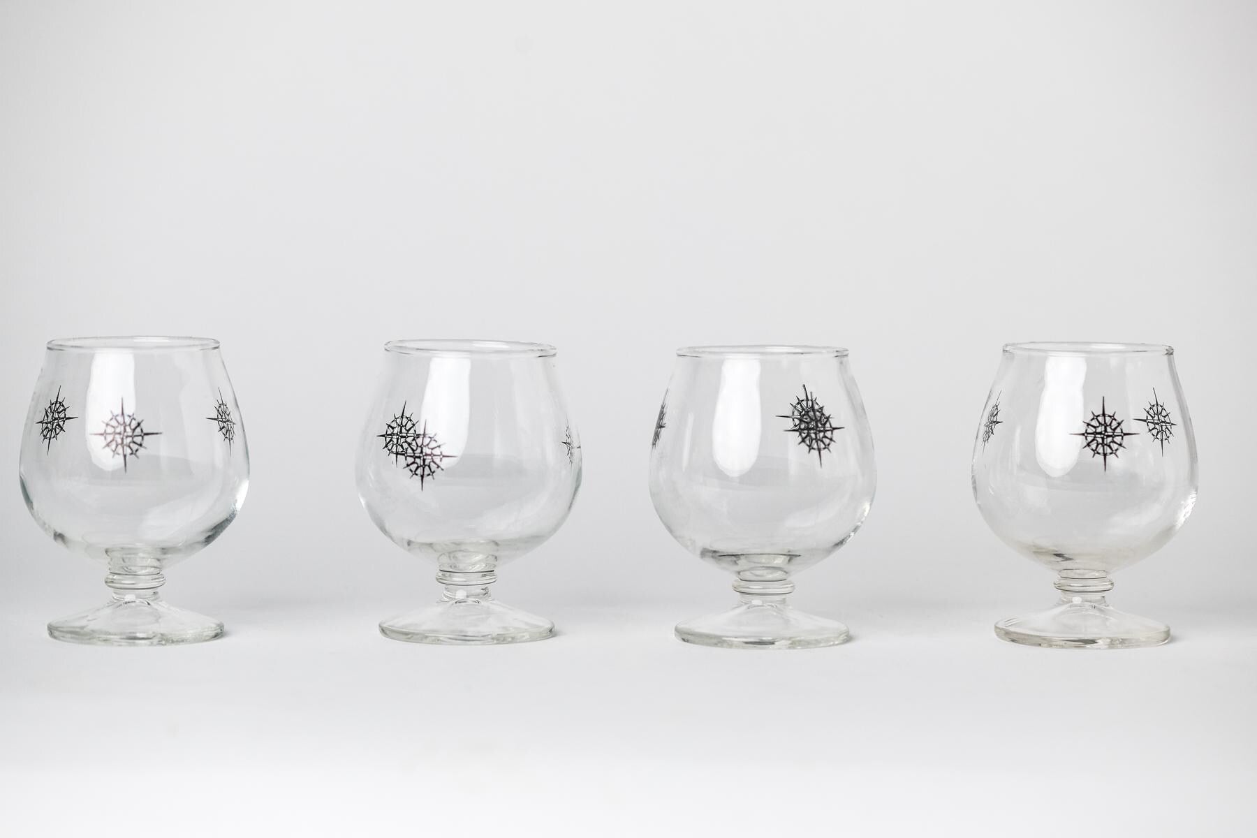 Nautical Compass Star Whiskey Snifters