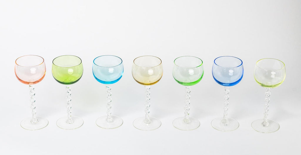 Multicolor Liqueur Cocktail Glassware Set - Set of 7