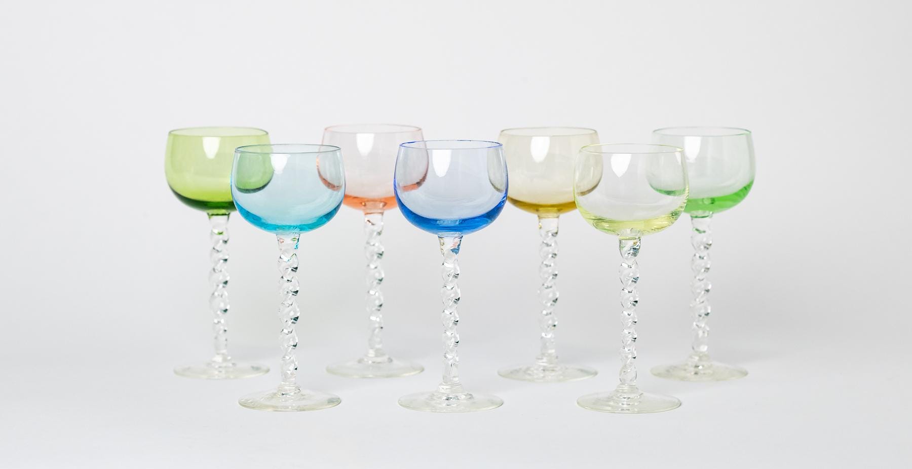 Multicolor Liqueur Cocktail Glassware Set - Set of 7