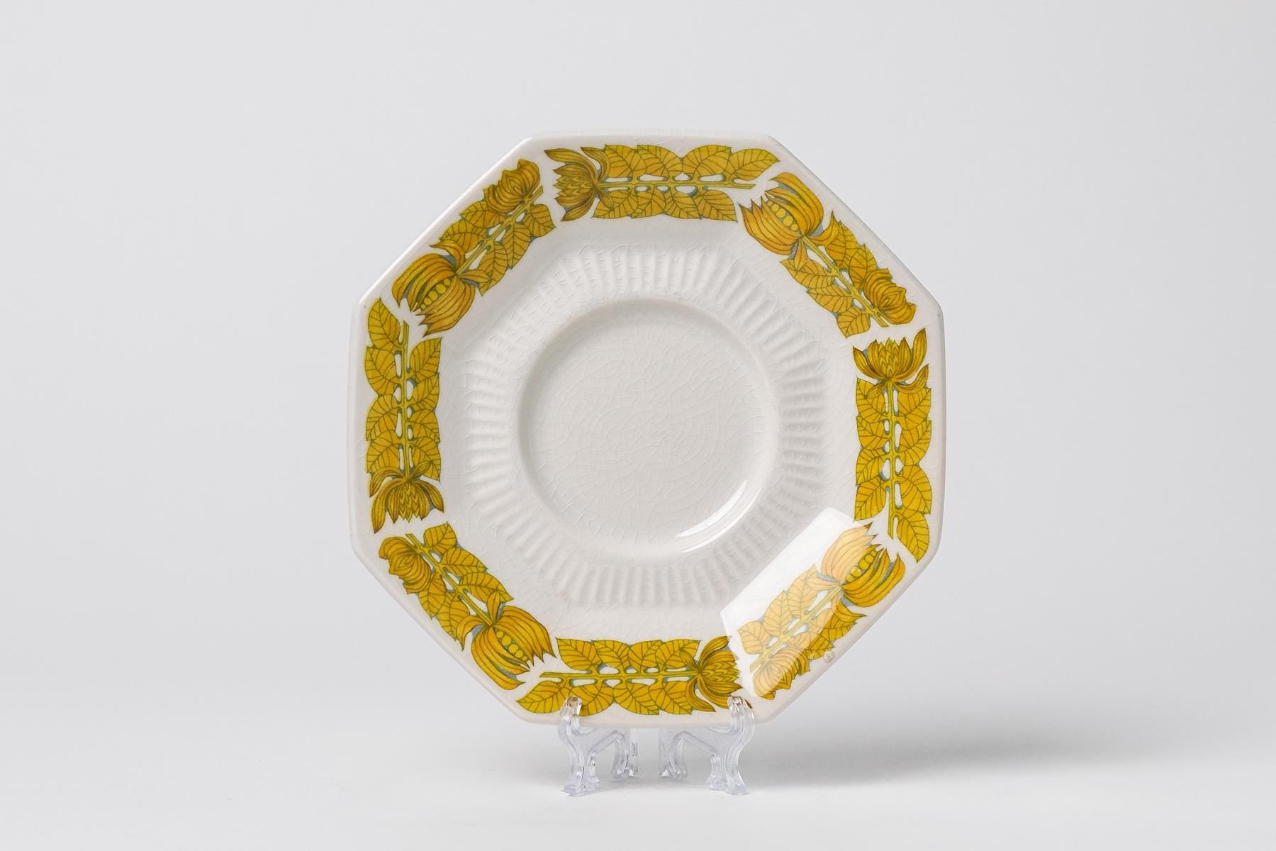 Yellow Bouquet Coffee, Saucer and Creamer - Set of 4