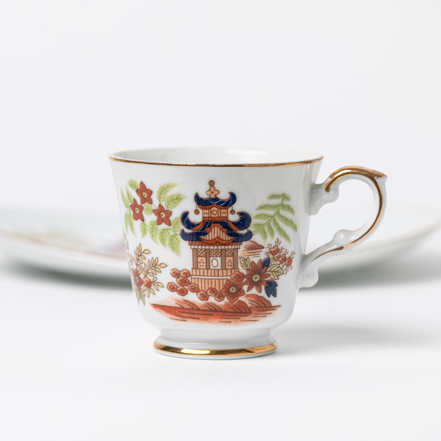 Pagoda Luncheon Teacup and Plate Set - Each Set