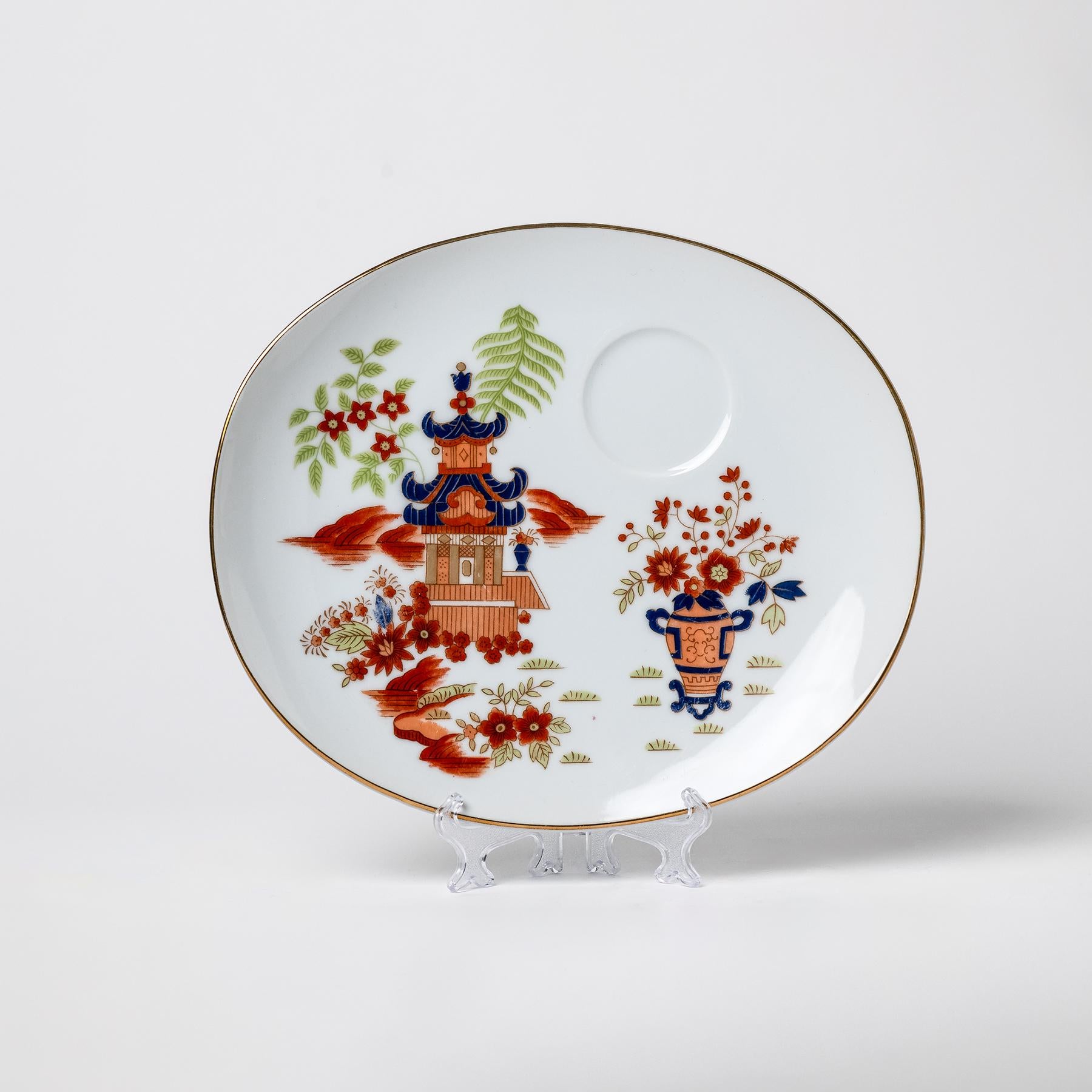 Pagoda Luncheon Teacup and Plate Set - Each Set