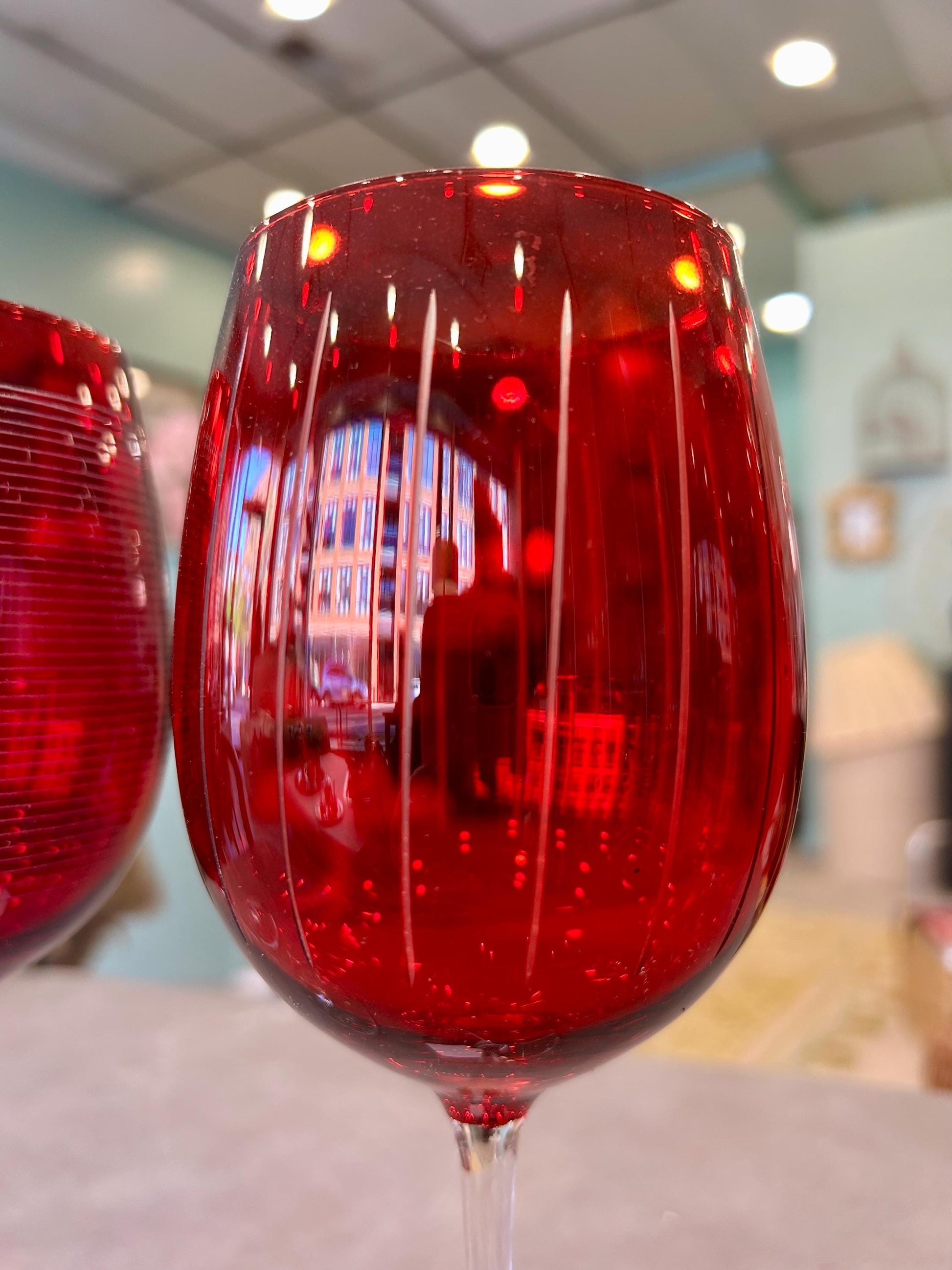 Mikasa Ruby Red Wine Glasses - Set of 4