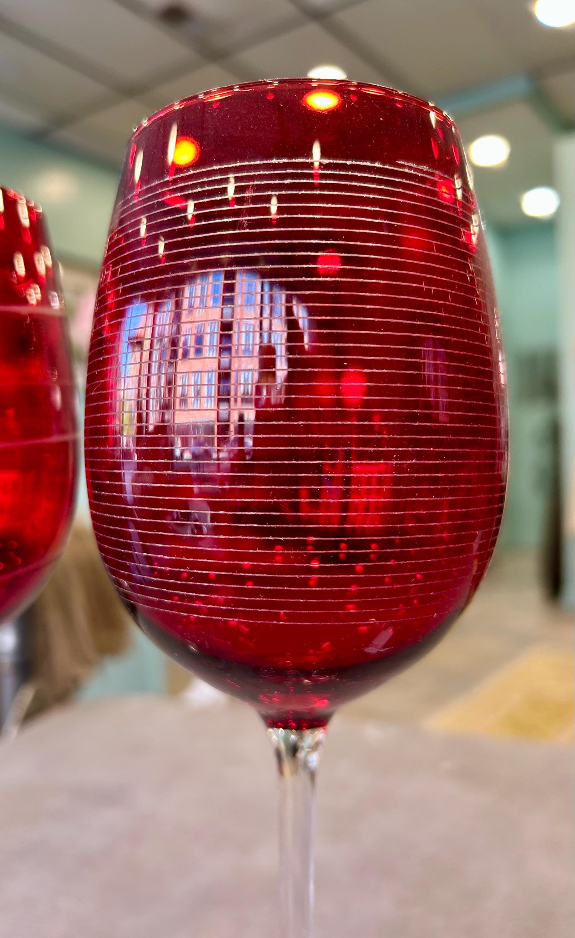 Mikasa Ruby Red Wine Glasses - Set of 4