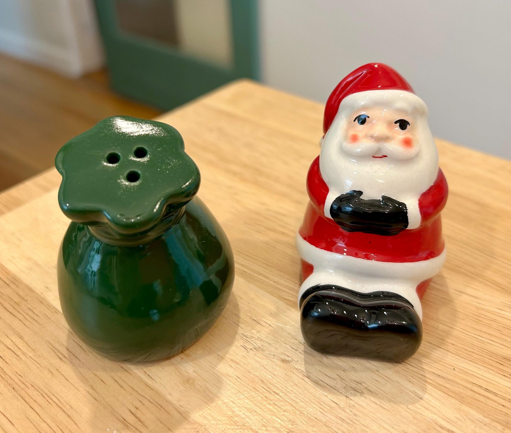 Santa and Christmas Tree Salt & Pepper Shakers