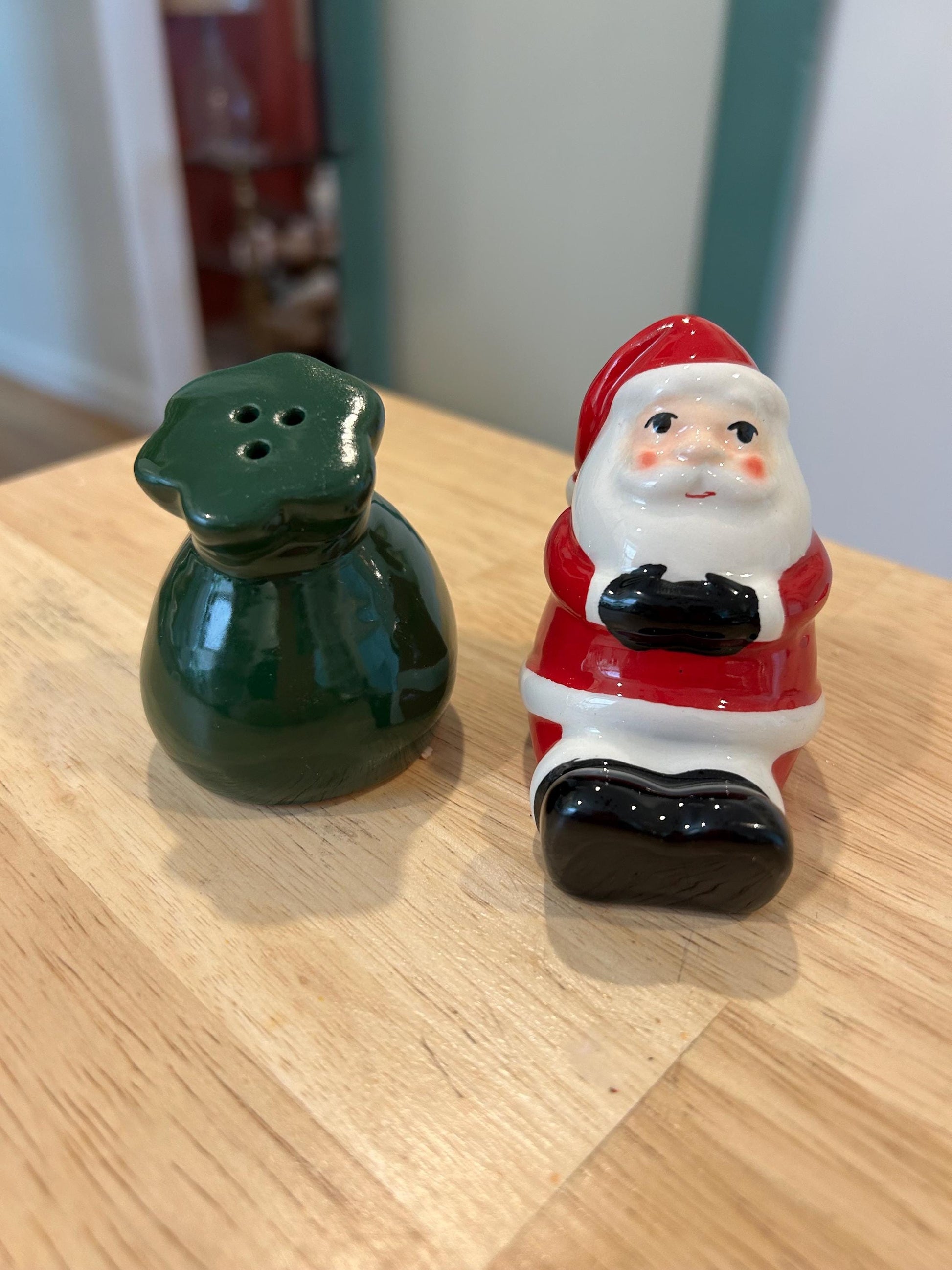 Santa and Christmas Tree Salt & Pepper Shakers
